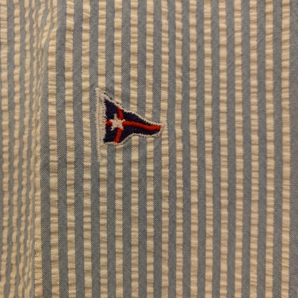 POLO RALPH LAUREN 36/34 MEN SEERSUCKER FLAG MOTIF